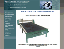 Tablet Screenshot of affordablehvacmachinery.com